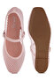 Women Mesh Mary Jane Flats in Pink - 5