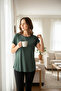Women's Knitted Short Sleeve Round Neck T-Shirt