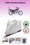 Gray Rear Bag Compatible with Falcon Comfort 150 Compatible Motorcycle Tarpaulin Motor Cover