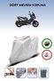Gray Rear Bag Compatible Aprilia Leonardo 125 Compatible Motorcycle Tarpaulin Motor Cover
