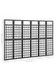 6-Panel Room Divider/Trellis Solid Fir Wood Black 242.5x180 cm - 3