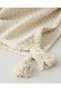 Beige Throw With Tassels - 6
