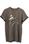 Flying Wild Ducks Illustration Printed 100% Cotton Regular Fit Crew Neck Unisex T-Shirt