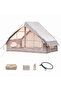 2-6 Person Outdoor Inflatable Tent with Hand Pump, Sandproof 4-Season Camping Equipment