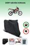 Black Rear Bag Compatible Mondial X-Treme Enduro Compatible Motorcycle Canvas Motor Cover