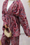 Buy Tie-Up Kimono Set Tsd250265 Burgundy - 5