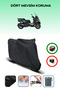 Black Rear Bag Compatible Piaggio Mp3 530 Exclusive Compatible Motorcycle Canvas Motor Cover