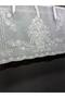 Vazo Tek Farbela Embroidered Tulle Kitchen Curtain – Panel Curtain with Border Ecru (Dimensions Width X Length) - 4