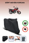 Black Rear Bag Compatible Kuba Razore 150 Compatible Motorcycle Tarpaulin Motor Cover