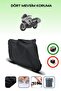 Black Rear Bag Compatible Cfmoto 650Tk Compatible Motorcycle Tarpaulin Motor Cover