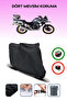 Black Rear Bag Compatible Arora Gs 525 Compatible Motorcycle Tarpaulin Motor Cover