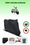 Black Rear Bag Compatible Rks Sc 150Re Compatible Motorcycle Tarpaulin Motor Cover