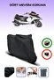 Black Rear Bag Compatible Mondial 150 Re Compatible Motorcycle Tarpaulin Motor Cover