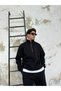 Siyah Oversize Basic Half-Zip - 2