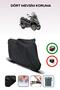 Black Rear Bag Compatible Piaggio Mp3 400 Compatible Motorcycle Tarpaulin Motor Cover