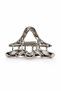 Triangle Model Silver Hair Clip – Modern Metal Latch Buckle 6 cm - 3