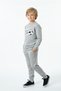 3-Ply Thick Round Neck Football Print Detail Winter Boys' Tracksuit Set - 3