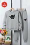 3-Ply Thick Round Neck Santa Cruz Print Detail Winter Boys' Tracksuit Set