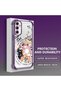 Samsung Galaxy A14 Compatible Sweet Cartoon Cat Transparent Silicone Protective Phone Case - 3