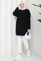 Women's Knitted Diamond Patterned Knitwear Tunic