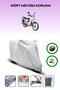 Gray Rear Bag and Lock Compatible Yuki Yk-100-7A Gusto Compatible Motorcycle Tarpaulin