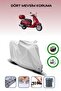 Gray Rear Bag and Lock Compatible Kymco Like 200I Compatible Motorcycle Tarpaulin