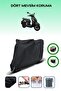Black Rear Bag and Lock Compatible Bajaj Chetak Compatible Motorcycle Tarpaulin