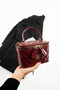 Embroidered luxury and chic knitted chain hand and shoulder bag