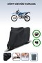 Black Rear Bag and Lock Compatible Yamaha Wr 250 R Compatible Motorbike Tarpaulin