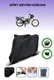 Black Rear Bag and Lock Compatible Arora Ar 100-8 Classic Steel Compatible Motorcycle Tarpaulin