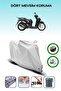 Gray Rear Bag and Lock Compatible Honda Sh 150 Compatible Motorcycle Tarpaulin