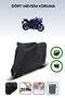 Black Rear Bag and Lock Compatible Yamaha R7 Compatible Motorcycle Tarpaulin