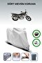 Gray Rear Bag and Lock Compatible Falcon Lion 150 Compatible Motorcycle Tarpaulin