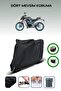 Black Rear Bag and Lock Compatible Cfmoto Cf 150 Compatible Motor Tarpaulin