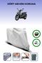 Gray Rear Bag and Lock Compatible Piaggio Medley 150 Compatible Motorcycle Tarpaulin