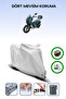 Gray Rear Bag and Lock Compatible King Motor Arneb 150 Compatible Motor Tarpaulin