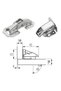 2 Pieces Non-Hole Furniture Cabinet Hinge 90 Degree |   Steel Screw Hinge Set Without Slot Required - 5