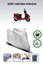 Gray Rear Bag and Lock Compatible Mondial 100 Rt Compatible Motorcycle Tarpaulin