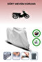 Gray Rear Bag and Lock Compatible Mondial 100 Sfs Sport Compatible Motorcycle Tarpaulin