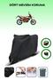 Black Rear Bag and Lock Compatible Ktm 690 Smc R Compatible Motor Tarpaulin