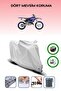 Gray Rear Bag and Lock Compatible Yamaha Yz 125 Compatible Motor Tarpaulin