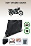 Black Rear Bag and Lock Compatible Haojue Hj 150-9 Compatible Motorcycle Tarpaulin