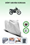 Gray Rear Bag and Lock Compatible Rks Xvr250 Compatible Motorcycle Tarpaulin