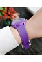 10 Atm Water Resistant Wristwatch with Purple Color Silicone Strap - 3