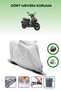 Gray Rear Bag and Lock Compatible Aprilia Sr 125 Compatible Motorbike Tarpaulin