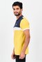 Men Slim Fit Short Sleeve Outdoor Polo Shirt, Yellow - 2