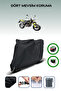 Black Rear Bag and Lock Compatible Husqvarna Supermoto 701 Compatible Motorcycle Tarpaulin