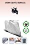 Gray Rear Bag and Lock Compatible Altai Carrier 125 Compatible Motor Tarpaulin