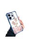Xiaomi Redmi Note 14 Compatible Romantic Pink Rose Transparent Silicone Protective Case - 3