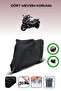 Black Rear Bag and Lock Compatible Sym Maxsym Tl 508 Compatible Motorcycle Tarpaulin